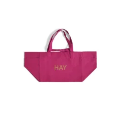 Sac Weekend En Coton Recycle - Fuchsia