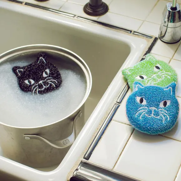 Set De 3 Eponges Grattoirs - Chat