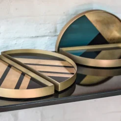 Set De 2 Mini Plateaux Geometriques Half Moon