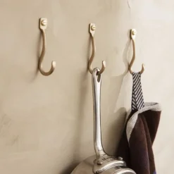 Set De 3 Pateres Curvature Laiton