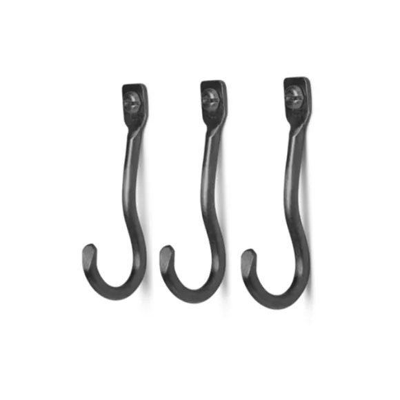 Set De 3 Pateres Curvature Laiton