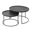 Set De 2 Tables Basses Pour Plateaux Ronds - O 62 Cm & O 49 Cm