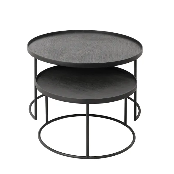 Set De 2 Tables Basses Pour Plateaux Ronds - O 62 Cm & O 49 Cm