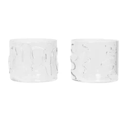 Set De 2 Verres Doodle - Transparent