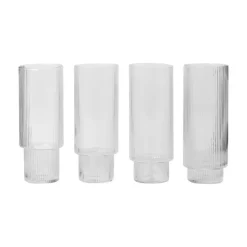 Set De 4 Verres Longs Ripple