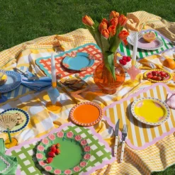 Set De Table Biscotti A Carreaux - 38 Cm X 48 Cm -Kaki & Rose