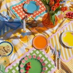 Set De Table Biscotti A Carreaux - 38 Cm X 48 Cm -Kaki & Rose