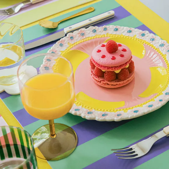 Set De Table Paloma 2 - Vert / Violet - Edition Limitee Fleux