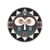 Set De Table Rond Masque Africain Korowai En Vinyle - O 38 Cm