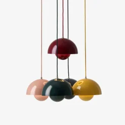 Suspension Flowerpot Vp1 By Verner Panton - Gris Beige