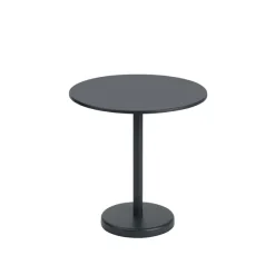 Table A Cafe Linear Steel Black - O 70 X H73 Cm