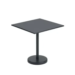 Table A Cafe Linear Steel Black - 70 X 70 X H 73 Cm