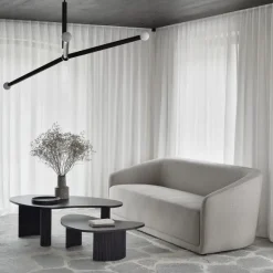 Table Basse Boomerang En Acajou L 125 X L 75 - Marron