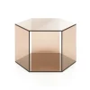 Table Basse Hexagon - H 35 X 48 X 55 Cm - Bronze