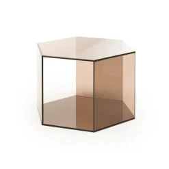 Table Basse Hexagon - H 35 X 48 X 55 Cm - Bronze