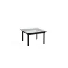 Table Basse Kofi Chene Massif Noir & Verre Clair - L 60 X L 60 X H 36 Cm