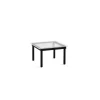 Table Basse Kofi Chene Massif Noir & Verre Roseau Clair - L 60 X L 60 X H 36 Cm