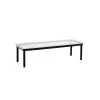 Table Basse Kofi Chene Massif Noir & Verre Roseau Clair - L 140 X L 50 X H 36 Cm