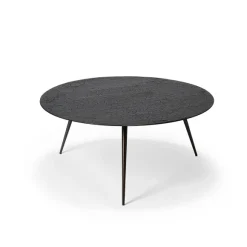 Table Basse Luna En Mineaux - Noir - O 80 X H 35 Cm