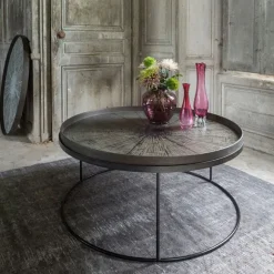 Table Basse Pour Plateau Rond En Metal - O 93 Cm