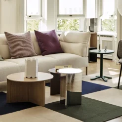 Table Basse Slit Ronde En Chene - O 65 X H 35,5 Cm