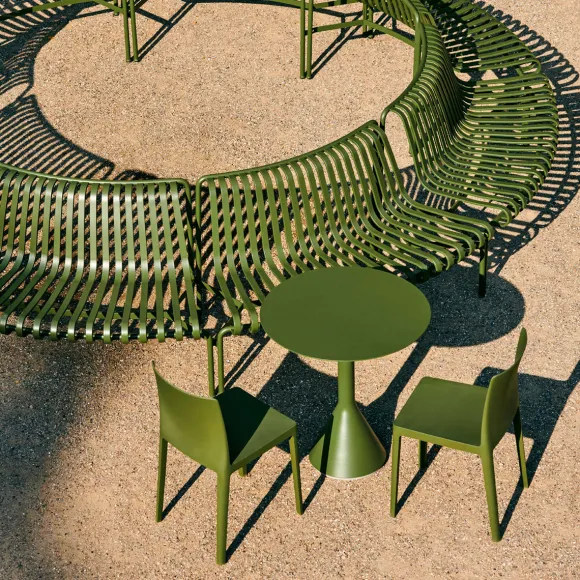 Table Cone Palissade - O 90 X H 74 Cm - Olive