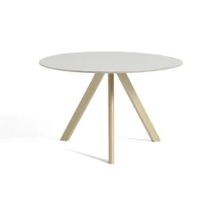 Table Cph20 Ronde Chene Huile Mat & Linoleum - Creme