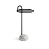 Table D'Appoint Bowler En Acier Et Granit - Noir