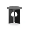 Table D'Appoint Cove En Teck Noir Verni - O 50 Cm