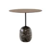 Table D'Appoint Lato Ln9 Noyer / Marbre Emparador - O 50 Cm