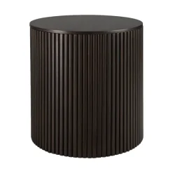 Table D'Appoint Ronde Roller Max En Acajou - Marron