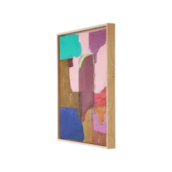 Tableau Abstrait Multicolore - 40 X 50 Cm