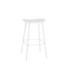 Tabouret Fiber Tube Blanc + Assise Blanc