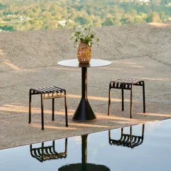 Tabouret Palissade En Acier Poudre - Anthracite