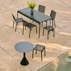 Tabouret Palissade En Acier Poudre - Anthracite