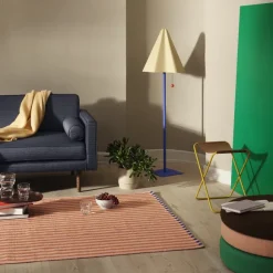 Tabouret Pliant Nola Cuir Et Fer - 39 X 31 X 45 Cm - Harvest Or