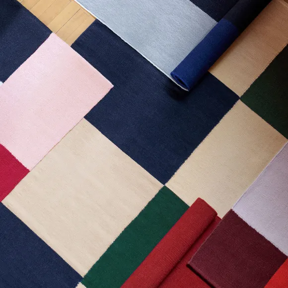 Tapis Ethan Cook Flat Works - 80 X 250 Cm - Noir Bleu