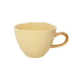 Tasse A Cafe Good Morning En Porcelaine - Jaune Raphia