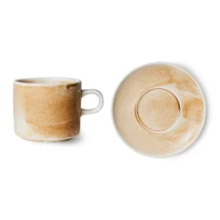 Tasse Et Soucoupe Chef Ceramics Rustique - Creme
