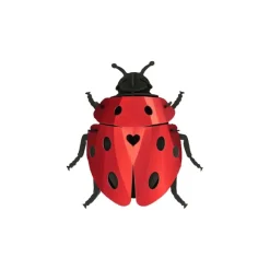 Trophee Origami Coccinelle Lady Lovebug - Rouge Ruby