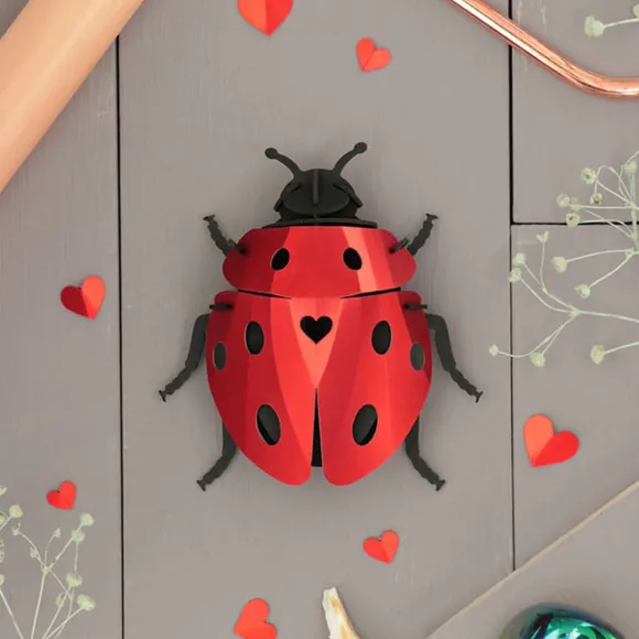 Trophee Origami Coccinelle Lady Lovebug - Rouge Ruby