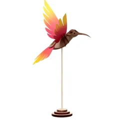 Trophee Origami Colibri - Magenta & Jaune