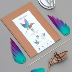 Trophee Origami Colibri Vert & Violet
