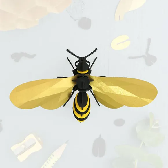 Trophee Origami Guepe - Ailes Dorees