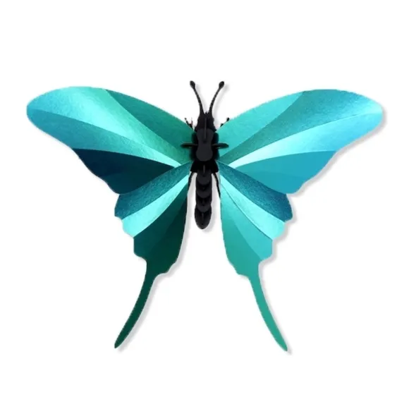 Trophee Origami Papillon Swordtail - Vert Caribeen