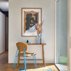 Vase A Bec Et Cils En Gres - Bleu