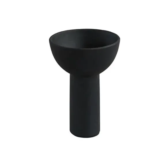 Vase Block En Ceramique - Mini - Noir