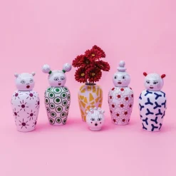 Vase Canopie Izumi En Porcelaine - O 17,5 X H 36,5 Cm