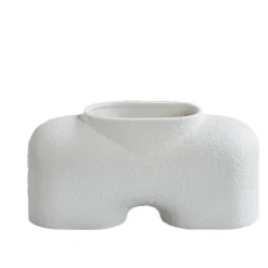 Vase Cobra Fat En Ceramique - Blanc