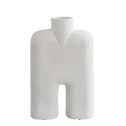 Vase Cobra Grand En Ceramique - Blanc